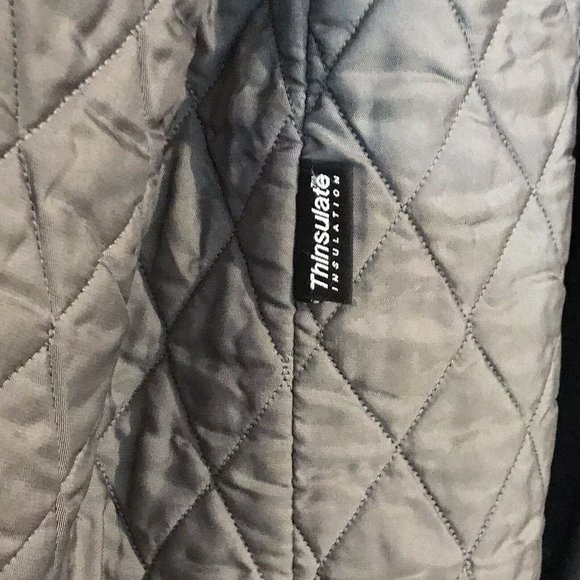 L.L. Bean 100% Wool Coat Jacket Mens Large Quilted Thinsulate - Picture 5 of 9